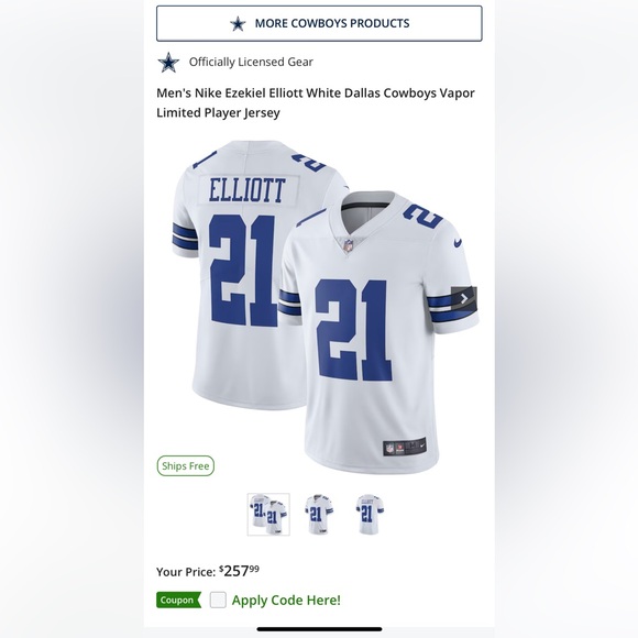 Men’s XXL Nike Ezekiel Elliot authentic jersey - Picture 6 of 7